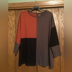 Jones New York Color Block Tunic - PERFECT FOR FALL! Size: L